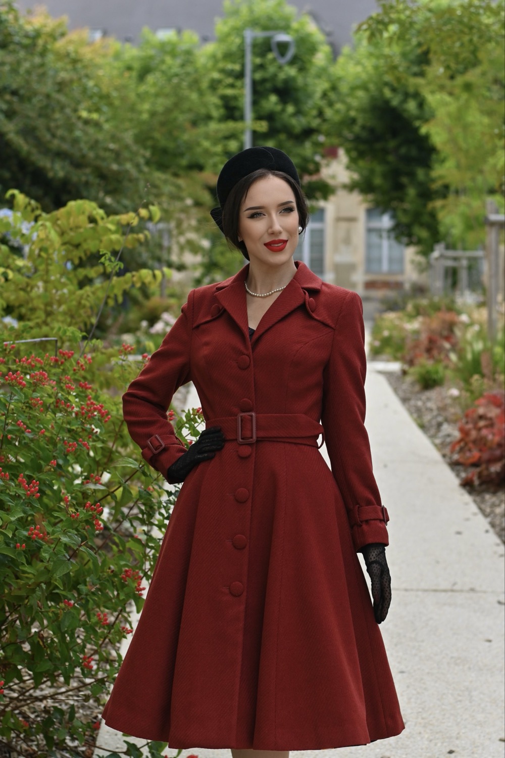 Isabella Swing Coat in Rich Terracotta